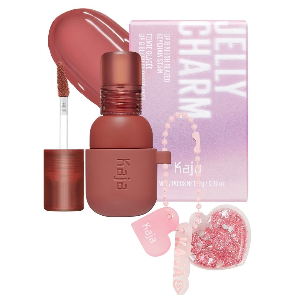 Kaja Jelly Charm Lip & Cheek Stain – Hydrating, Color - 0.17oz - Peach Fizz